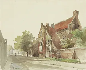 Belgium Europe Prints: The old guesthouse in Hasselt, 1861. Creator: Cornelis Springer
