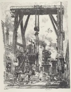 Pennell Joseph Gallery: The Old Gun-Pit, 1916. Creator: Joseph Pennell