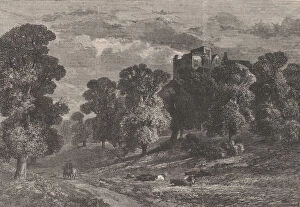 Derbyshire Gallery: The Old Hall, Hardwick, Derbyshire, from 'Illustrated London News', May 23