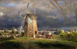 Flour Prints: Old Hook Mill, Easthampton, ca. 1880. Creator: Edward Lamson Henry