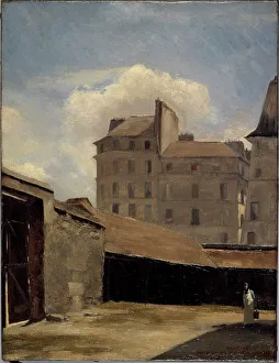 Hotel Dieu Prints: Old Hotel-Dieu, kitchen courtyard, 1882. Creator: Charles Alexis Apoil