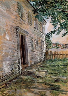 Doorstep Prints: Old house at Brekkesto, 1914. Creator: Christian Krohg