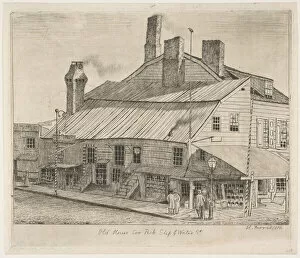Old House, Corner of Peck Slip and Water Street (from Scenes of Old New York), 1870