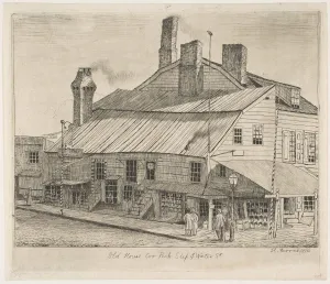 Old House, Corner of Peck Slip and Water Street (from Scenes of Old New York), 1870