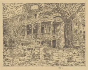 New England Prints: The Old House, Cos Cob, 1915. Creator: Frederick Childe Hassam
