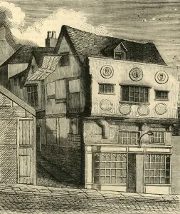 Plasterwork Prints: An Old House on Little Tower Hill, c1792, (c1872). Creator: Unknown