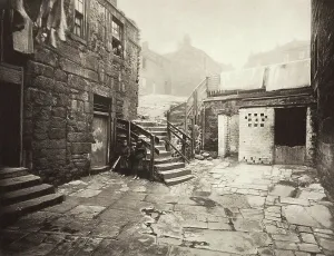 George Street Prints: Old Houses At Corner Of George Street & High Street (#40)