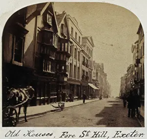 Old houses, Fore St Hill, Exeter. Creator: Unknown