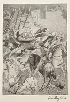 Timothy Cole Prints: Old Italian Masters: Battle of St. Ephesus against the Pagans of Sardinia, 1888-1892