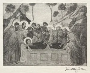 Old Italian Masters: Burial of the Virgin, 1888-1892. Creator: Timothy Cole (American, 1852-1931)