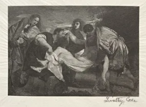 Old Italian Masters: The Entombment, 1889. Creator: Timothy Cole (American, 1852-1931)