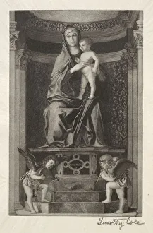 Old Italian Masters: Madonna and Child, 1888-1892. Creator: Timothy Cole (American, 1852-1931)