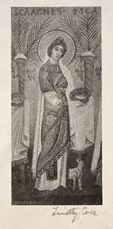 Timothy Cole Prints: Old Italian Masters: St. Agnes, 1888-1892. Creator: Timothy Cole (American, 1852-1931)