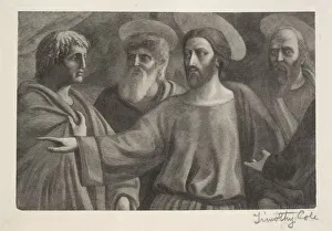Old Italian Masters: The Tribute Money, 1888-1892. Creator: Timothy Cole (American, 1852-1931)