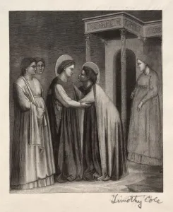 Old Italian Masters: The Visitation, 1888-1892. Creator: Timothy Cole (American, 1852-1931)