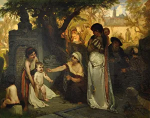 The Old Jewish Cemetery in Prague, 1857. Artist: Cermak, Jaroslav (1831-1878)