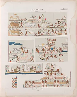 Images Dated 21st November 2017: Old Kingdom. Fourth Dynasty. Pyramids at Saqqara. Monuments from Egypt and Ethiopia, ca. 1849