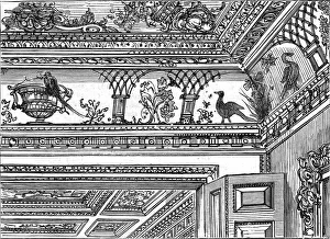 An old London Mansion - Cowfields, 30 Old Burlington Street, ceilings to Drawing Room, 1886. Creator: Unknown