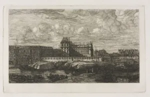 Charles Meryon Gallery: The Old Louvre from a Painting by Zeeman, 1651, 1866. Creator: Charles Meryon (French, 1821-1868)