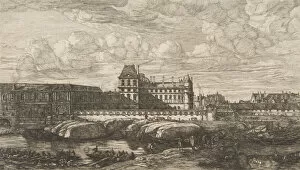 Ile De France Gallery: The Old Louvre, Paris, after Zeeman, 1865-66. Creator: Charles Meryon