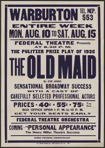 The Old Maid, [Yonkers, NY?], [193-]. Creator: Unknown