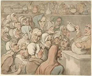 Old Maids at a Sale of Curiosities. Creator: Thomas Rowlandson (British, 1756-1827)