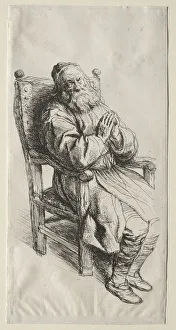 An Old Man in a Chari, Praying. Creator: Salomon Koninck (Dutch, 1609-1656)