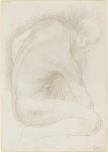 Silverpoint Prints: Old Man. Creator: Alphonse Legros