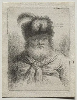 Georg Friedrich Schmidt Prints: Old Man in a Fur Hat. Creator: Georg Friedrich Schmidt (German, 1712-1775)