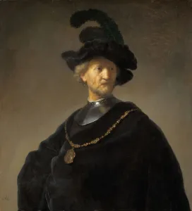 Breast Ornament Prints: Old Man with a Gold Chain, 1631. Creator: Rembrandt Harmensz van Rijn