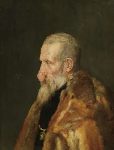 Deformed Prints: Old Man with a Growth on his Nose, 1645. Creator: Monogrammist Is