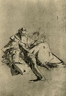 Baron Detlev Von Hadeln Collection: Old Man seated, 18th century, (1928). Artist: Pupil of Tiepolo