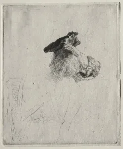 Old Man Shading his Eyes with His Hand, c. 1639. Creator: Rembrandt van Rijn (Dutch, 1606-1669)