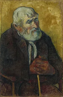 Paul Eugéne Henri 1848 1903 Prints: Old Man with a Stick. Artist: Gauguin, Paul Eugene Henri (1848-1903)