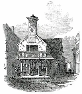 Market Hall Prints: The Old Market-House, at Ashburton, Devon, 1850. Creator: Unknown