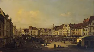 1750s Prints: Old Market-Place in Dresden, 1751. Creator: Bernardo Bellotto