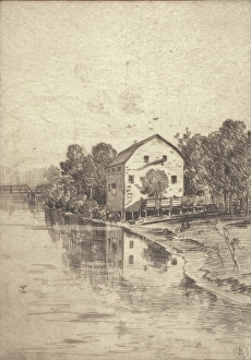 Water Mill Prints: An Old Mill, 1916. Creator: L Clarence Ball