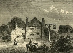 Pub Sign Prints: The Old Mother Red Cap, in 1746, (c1876). Creator: Unknown