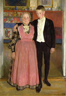 Nasjonalmuseet Prints: Old Nanny, probably 1906-1909. Creator: Erik Werenskiold