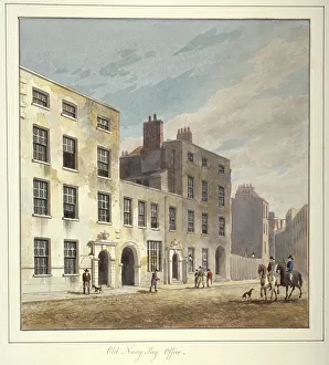 George Sidney Prints: The Old Navy Pay Office, Old Broad Street, City of London, 1811