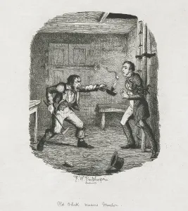 Frederick William Prints: Old Orlick means murder - Great Expectations, 1885. Creator: Frederick William Pailthorpe
