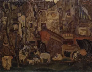 Pskov Prints: Old Paris, 1913. Artist: Grigoriev, Boris Dmitryevich (1886-1939)