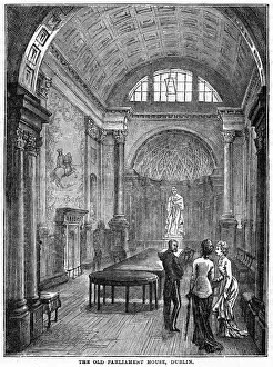 Aged Prints: The Old Parliament House, Dublin, 19th century