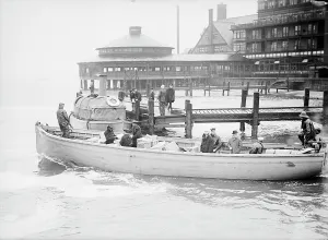 Old Point Comfort, Va. - Wharf, 1914. Creator: Harris & Ewing. Old Point Comfort, Va. - Wharf, 1914. Creator: Harris & Ewing