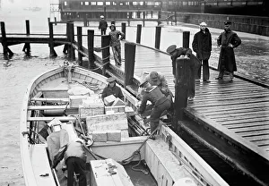Old Point Comfort, Va. - Wharf, 1914. Creator: Harris & Ewing. Old Point Comfort, Va. - Wharf, 1914. Creator: Harris & Ewing