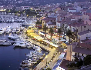 Marina Prints: Old port from the Citadel, Calvi, Corsica, France