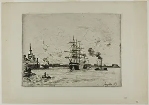 Black Smoke Prints: The Old Port of Rotterdam, 1863. Creator: Johan Barthold Jongkind
