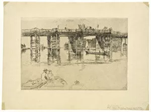 Old Putney Bridge, 1879. Creator: James Abbott McNeill Whistler