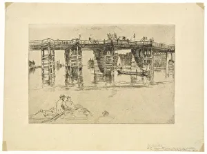 Old Putney Bridge, 1879. Creator: James Abbott McNeill Whistler