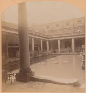 Hot Springs Prints: The old Roman Bath, Bath, England, 1900. Creator: Underwood & Underwood